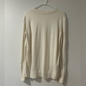 lululemon Bring It Backbend Cream Crew Neck Sweater